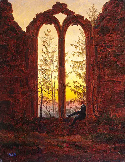 Klosterruine Oybin (Der Träumer) Caspar David Friedrich